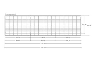 Douglas overkapping 302 x 1164 cm + wanden, Verando, Pure